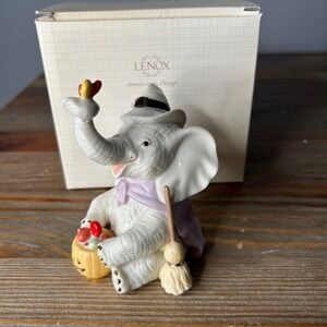 Lenox Trunk and Treats Elephant Figurine Halloween Witch with Box